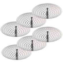 6 piezas de repuesto de colador metálico para fregadero, tapón para fregadero, colador para triturador de basura
