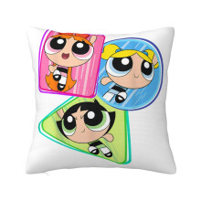 The Powerpuff Girls Super Soft Pillow Case Cover with Zipper for Bedroom, Sofa, Couch,Cozy Fuzzy Pillow Shams for All Seasons Square Pillow