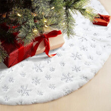 Jupe de sapin de Noël, décorations de Noël élégantes, ornements de Noël en peluche de qualité supérieure, luxueuse fourrure synthétique