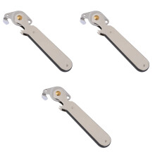 Ouvre-boîtes de cuisine en acier inoxydable, perce-bouteilles, pince à aliments pour seniors, lot de 3