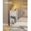 VASAGLE VASAGLE Slim Bedside Table with Charging Station and LED Light, Narrow 4