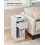 VASAGLE VASAGLE Slim Bedside Table with Charging Station and LED Light, Narrow 6