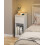 VASAGLE VASAGLE Slim Bedside Table with Charging Station and LED Light, Narrow 2