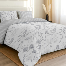 Dreamzie Double Duvet Set - Premium Microfiber Reversible Double Duvet Cover (200 x 200 cm) 3 PCs - Ultrasoft Hypoallergenic Luxury Quilt Cover Beddi
