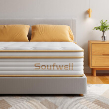 Soufwell Double Mattress 10.6 Inch, Memory Foam Hybrid Double