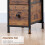 AMHANCIBLE Slim Bedside Table with Charging Station, Narrow Side Table 8
