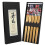 5 Pairs Natural Reusable Bamboo Chopsticks with Fortune Cat Pattern, 1