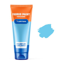 7 Artists Acrylic Sky Blue Fabric Paint 60 ml - Permanent Textile