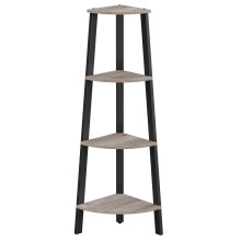 VASAGLE Corner Shelf Unit, 4-Tier Corner Shelf, Ladder Shelf for