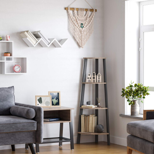 VASAGLE VASAGLE Corner Shelf Unit, 4-Tier Corner Shelf, Ladder Shelf for 1