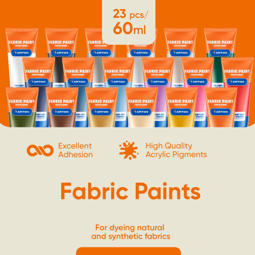 7 Artists Acrylic Sky Blue Fabric Paint 60 ml - Permanent Textile 1