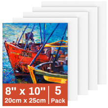 Canvas for Painting 20 X 25cm, 5 Packs Cotton Acid-Free Blank Canvas