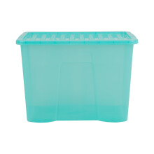Wham Crystal 80 Liter Storage, Heavy Duty Plastic Storage Box With