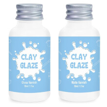 2 x 50ml Air Dry Clay Glaze, Clay Varnish for Air Drying Clay, Clay