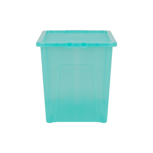 Wham Wham Crystal 80 Liter Storage, Heavy Duty Plastic Storage Box With 1