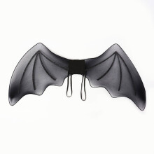 Halloween Bat Wings Costume Accessory, Silk Screen Wings with Unique Backpack Design, Perfect for Themed Parties & Cosplay Events (Black)