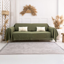 Milam London Sofa Throws Large 3 Seater | Sofa Cover 3 Seater | Cotton