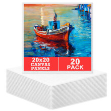 20 Packs Canvas for Painting - 20 x 20 cm(8" x 8"), Blank Canvas
