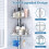 PKBD 4-Tier Rustproof Telescopic Corner Shower Caddy, Height 3