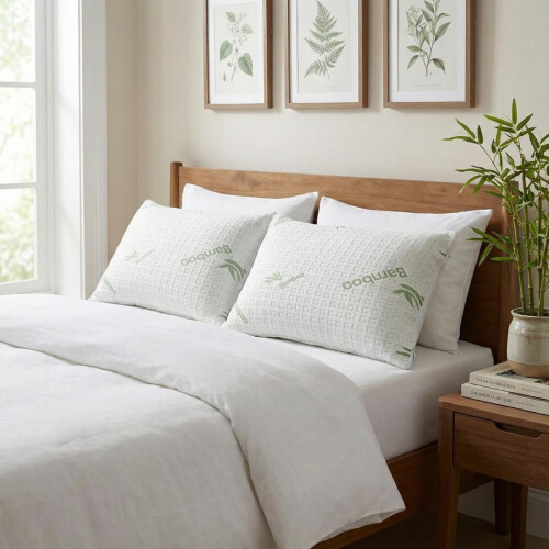IMFAA Bamboo Pillow Protector - Soft and Comfortable Microfiber 1