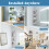 PKBD 4-Tier Rustproof Telescopic Corner Shower Caddy, Height 5