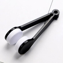 Glasses Cleaner Microfiber Eyeglass Cleaning Tool with Soft Brush Scratch Black