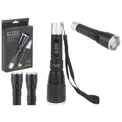 Rechargeable LED Torch Flashlight - 3 Light Modes