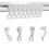 Curtain Glider Hooks White Plastic Curtain Hook, Pack of 50 1