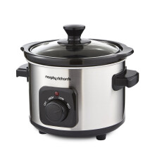 Morphy Richards 460300 Slow Cooker 1.5L, Ceramic, 1.5 liters, Brushed Steel