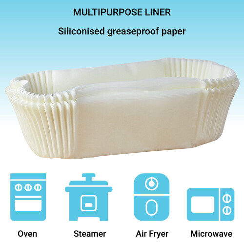 Doric 2lb Loaf Tin Liners, 40 Pack, Non-Stick Siliconised Greaseproof 2