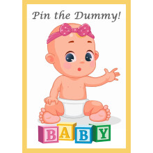 AndysCrafts Pin The Dummy On The Baby Game for 35 Players - A Joyful