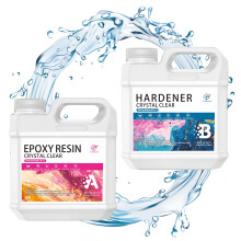 Funxim Crystal Clear Epoxy Resin Kit 2L/68oz - Self Leveling & Bubble