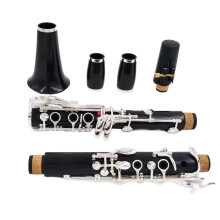Professional Bb Clarinet 18 Key Ebony Wood Design, Stable Pitch, Mellow Full Tone, Smooth Key Action