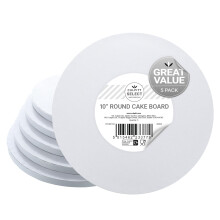 Culpitt Select 10" White Cake Boards, Round, 12mm Thick Lightweight