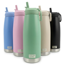 Polar Gear 930ml Double Wall Stainless Steel Water Bottle with Straw | Leakproof Thermal Insulated Insulated Water Bottles with Straw | BPA Free Meta