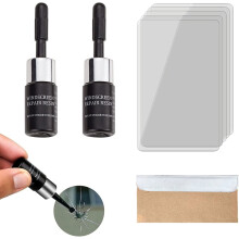 Windshield Repair Set Tool, Car Windshield Repair Kit, Glass Repair Fluid, Car Glass Windshield Repair Kit, Windshield Repair, for Cracks, 2 PCS