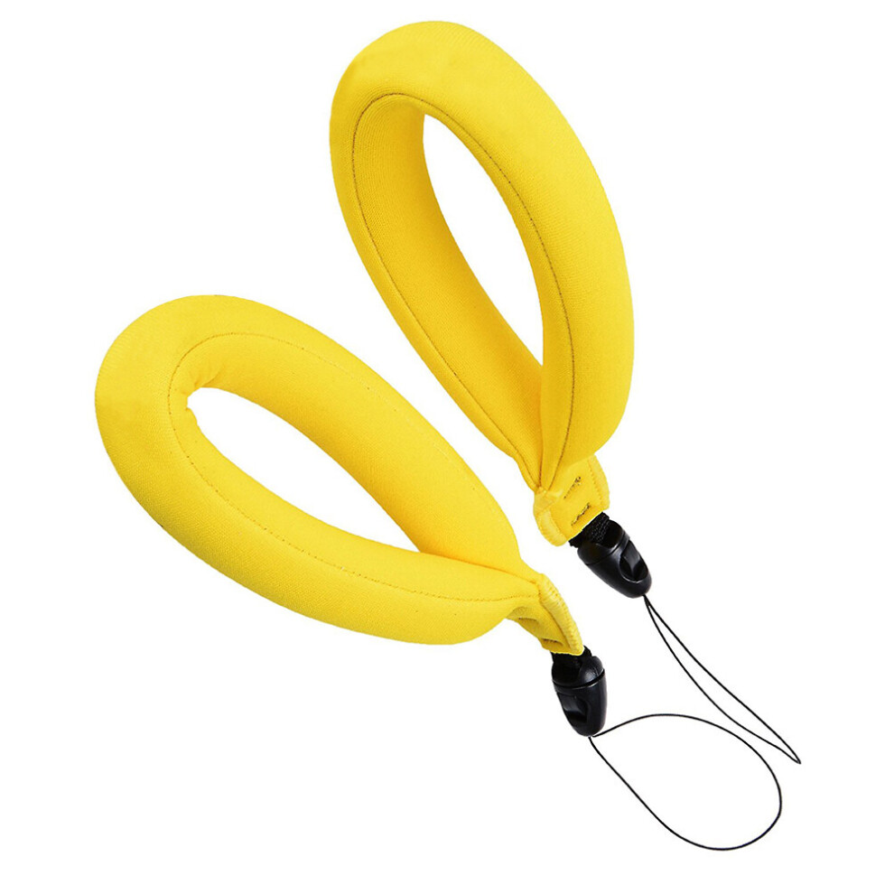 2Pcs Waterproof Camera Float Strap Universal Floating Wristband Buoyancy Belt For Underwater Cameras Olympus Camcorders Smartphone (Yellow) Yellow 9482828495465