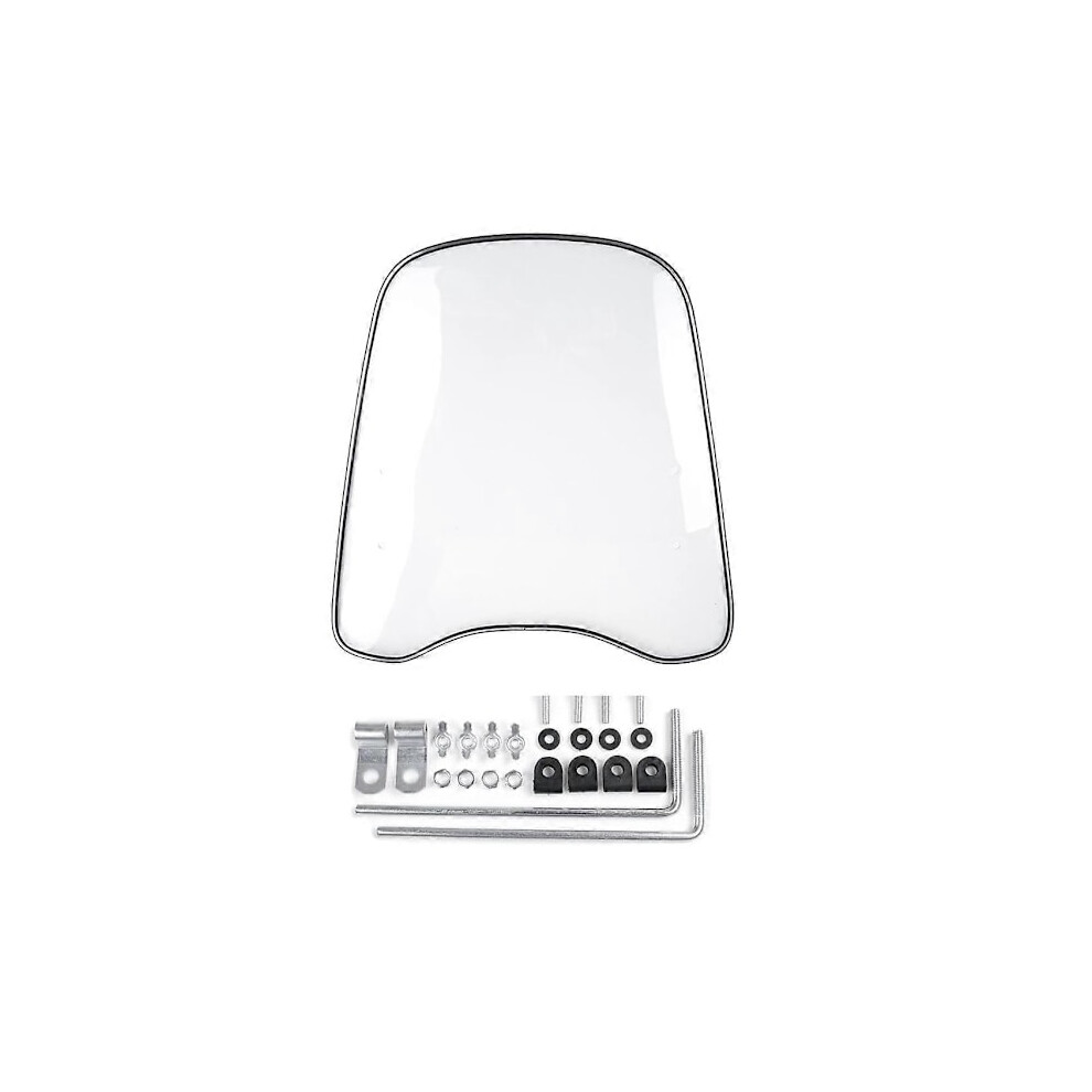 2Mm Thick Universal Motorcycle Windshield Windscreen Clear Deflector Windshield Clear-WELLNGS