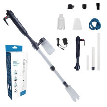 Limpiador eléctrico de grava para acuarios 4 en 1, sifón automático, aspiradora impermeable para cambiar agua, lavar arena, herramienta de