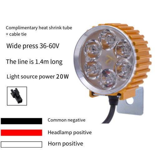 48V E-Bike-Scheinwerfer, 6/9 LEDs, LED-Klappscheinwerfer 2