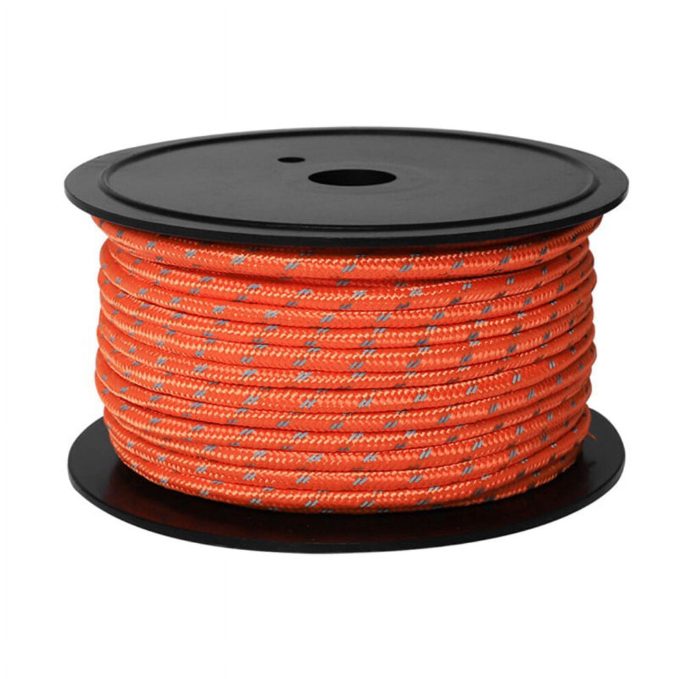 Outdoor Ropes Roll Reflective Ropes Canopy Windproof Ropes Fixed Ropes Binding Ropes Bold Reinforcement,Orange 9395123543291