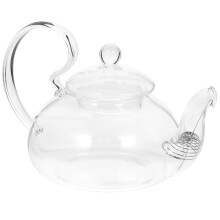 Lasinen teekannu infusorilla, kirkas lasinen teekannu, turvallinen teekannu, kukkiva ja irtolehtiteenkeitin kotitoimistoon, 400 ml