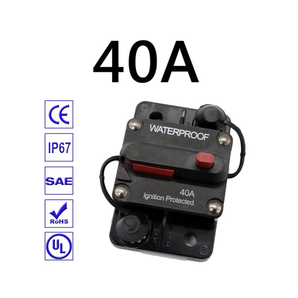 Circuit Breaker 30-300A With Manual Reset Trolling Motor Auto Car Marine Boat Bike Stereo Audio Terminal Inline Fuse Inverter For System 9482828497353