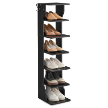 VASAGLE Slim Shoe Rack, Narrow Shoe Storage Organiser, 6-Tier Shoe