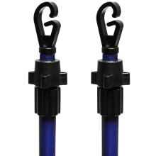 2.4M Telescopic Washing Line Prop Pole Metal Clotheslines Heavy Duty