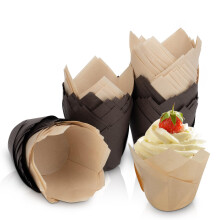 Tulip Muffin Cases - Greaseproof Baking Cups for Large Muffins, Perfect for Family, Birthdays, Weddings (100)
