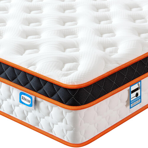 SEZMOONSI Double Mattress 4FT6, Gel Memory Foam, Individually Medium