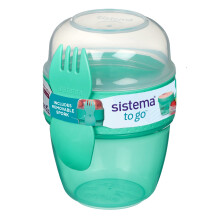 Sistema Snack Capsule To Go | with 2 Compartments & spork | 515 ml |