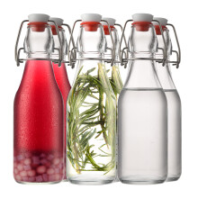 Danmu Art 6PCS Glass Bottles with Stoppers 250ml - Airtight Swing Top