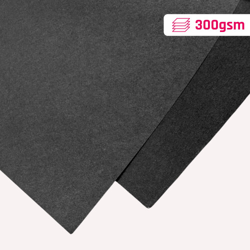 50 Sheets, A3 300gsm Card Thick Art Paper - Black 1